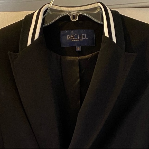 RACHEL RACHEL ROY - Black Double-Breasted Lace-Inset Blazer - XL NWT - Picture 6 of 7